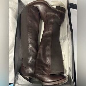 Brown Leather Winter Boots